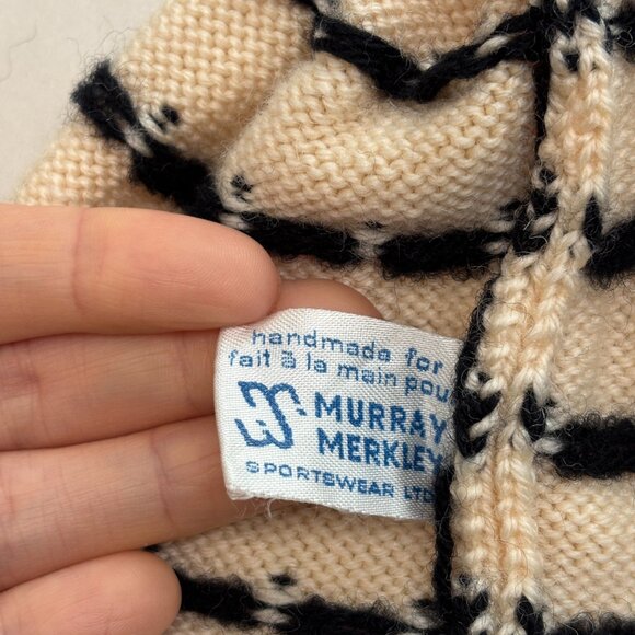 Vintage Creme +.Black Point Wool Toque - Picture 7 of 9